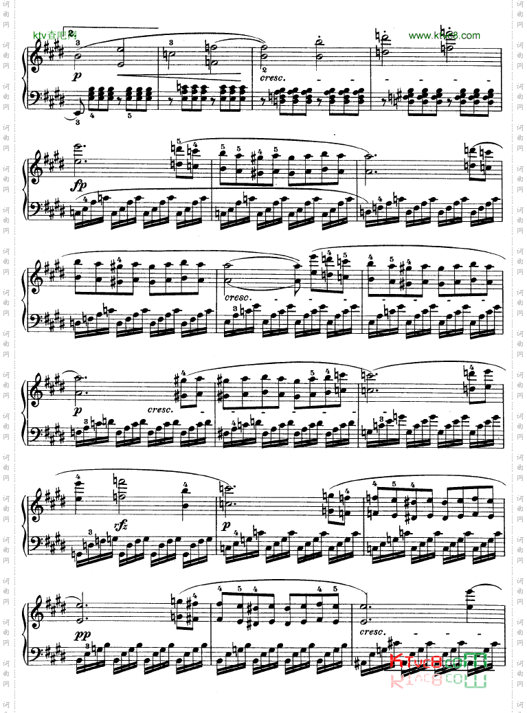 E大调第九钢琴奏鸣曲Op.14No—1