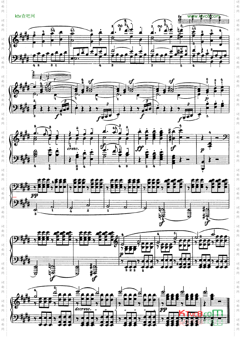 E大调第九钢琴奏鸣曲Op.14No—1