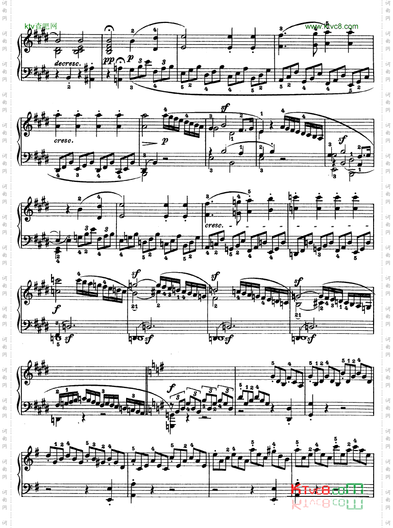 E大调第九钢琴奏鸣曲Op.14No—1