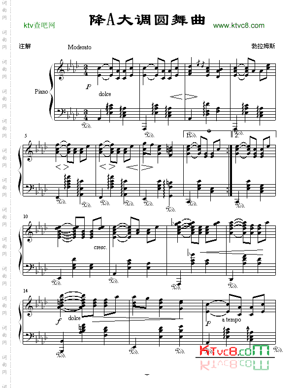 降A大调圆舞曲