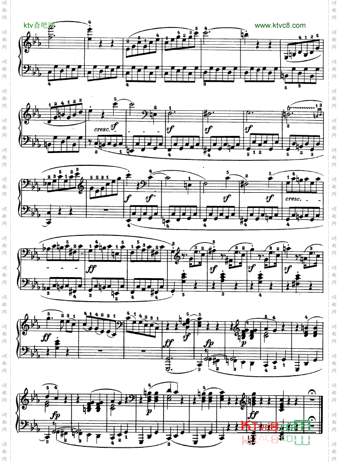 C小调第五钢琴奏鸣曲-Op.10—1