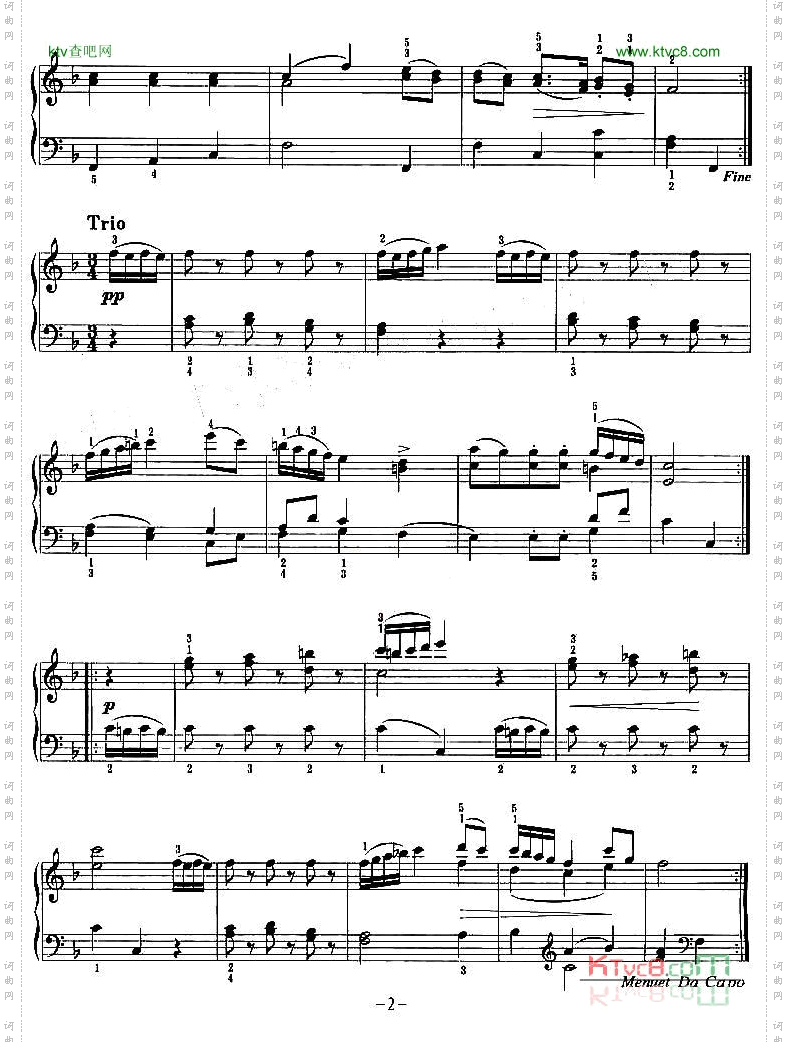 小步舞曲舒伯特作曲版
