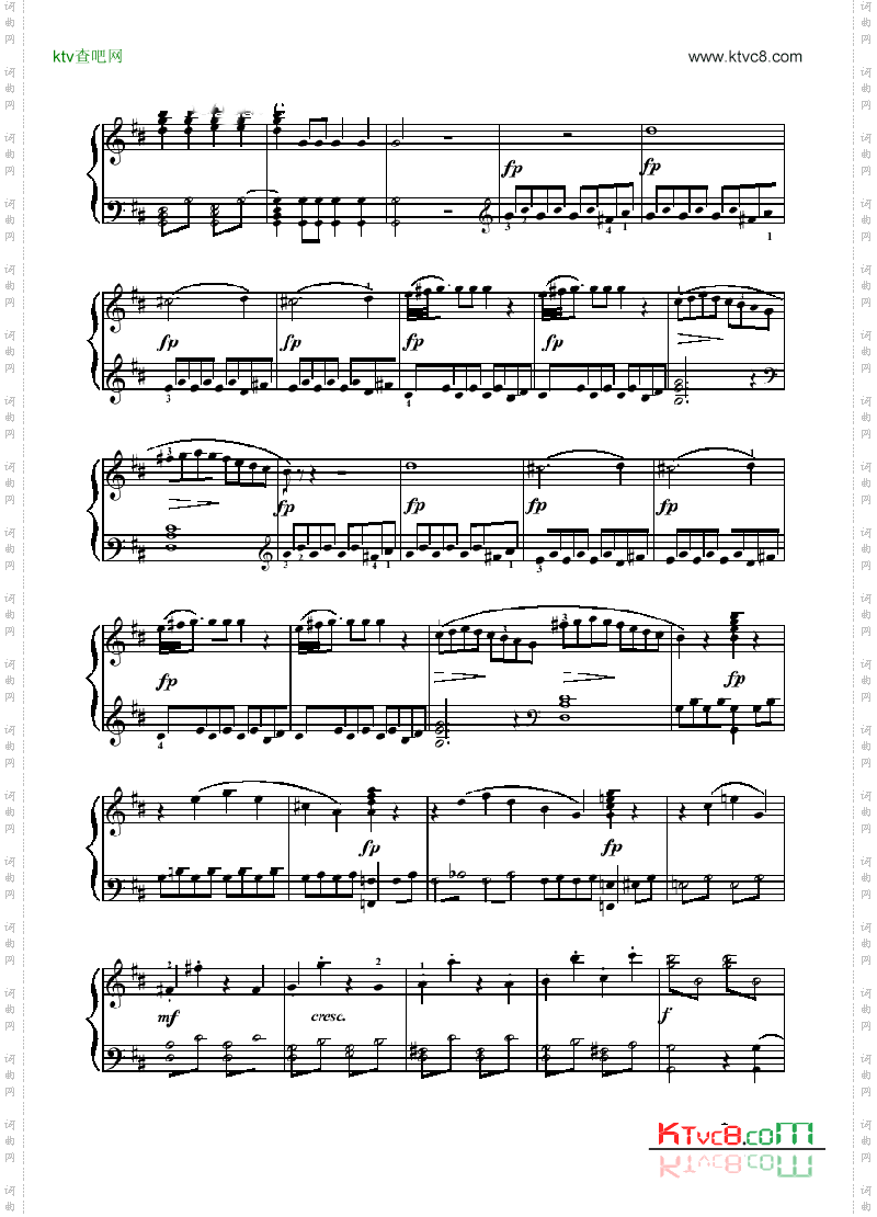 费加罗的婚礼_序曲—歌剧键盘类钢琴