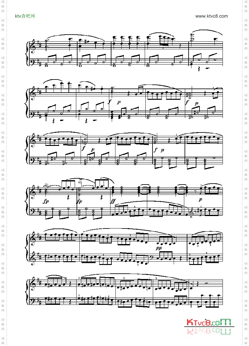 费加罗的婚礼_序曲—歌剧键盘类钢琴