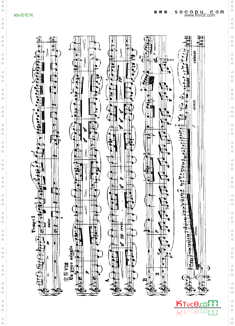 变奏曲—四手联弹键盘类钢琴
