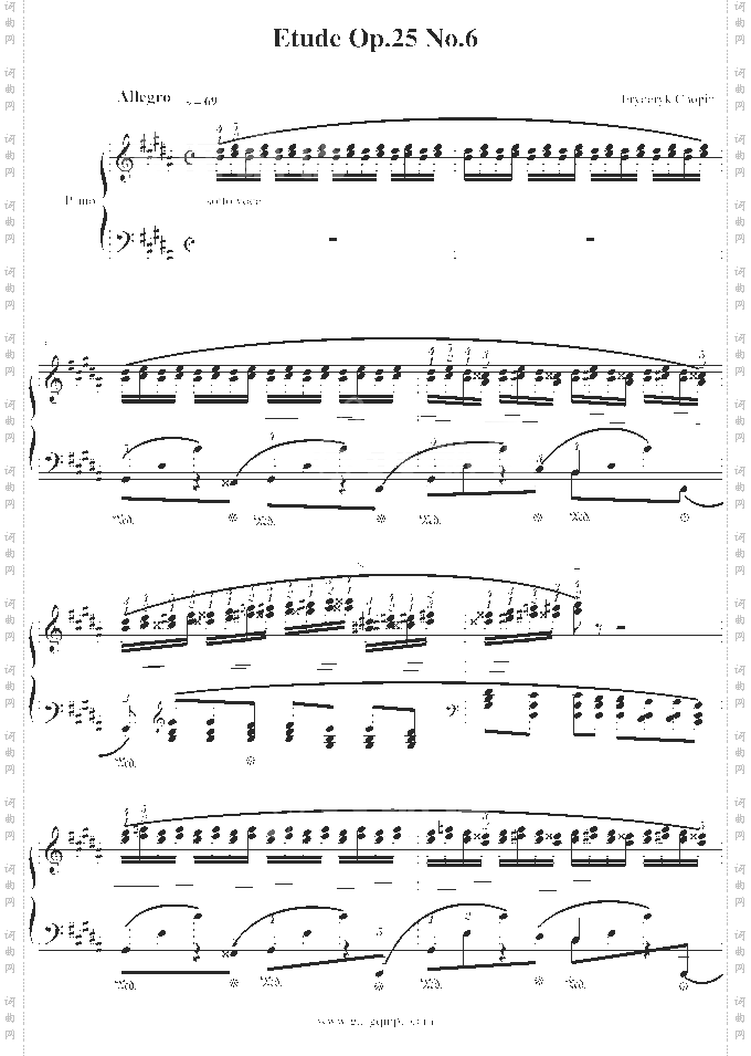 肖邦三度练习曲op.25no.6