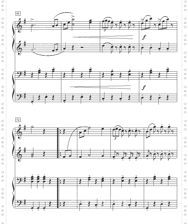 拉德斯基进行曲双钢琴