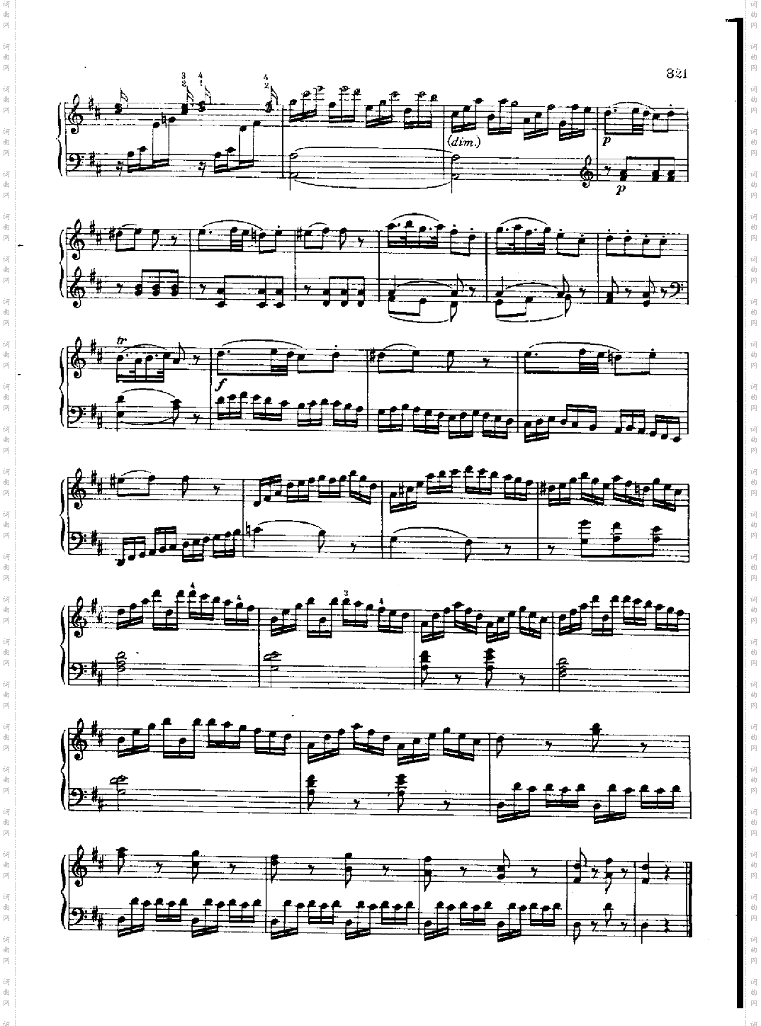 奏鸣曲Nr.576键盘类钢琴