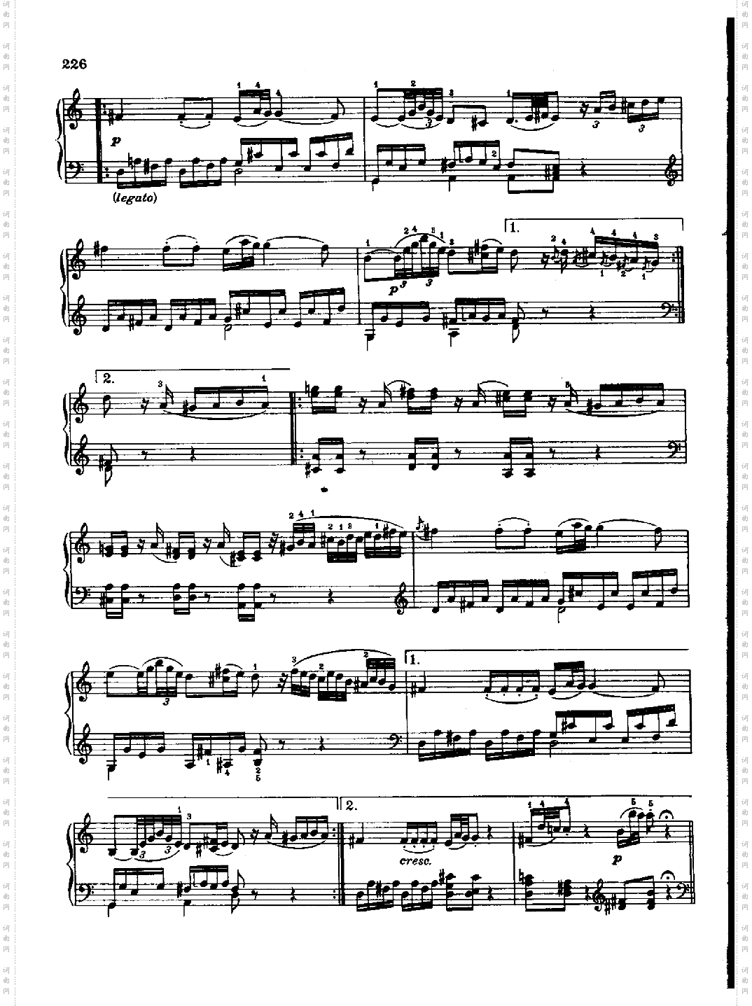 奏鸣曲Nr.475键盘类钢琴