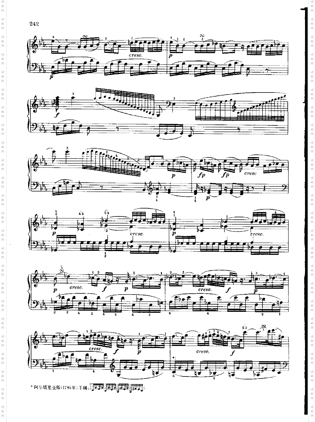 奏鸣曲Nr.457键盘类钢琴