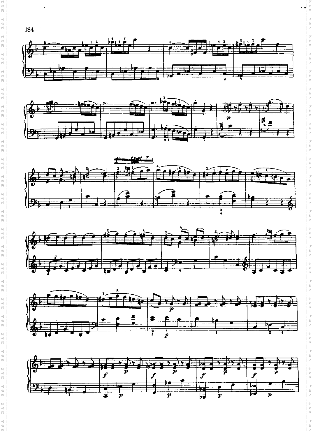 奏鸣曲Nr.332键盘类钢琴