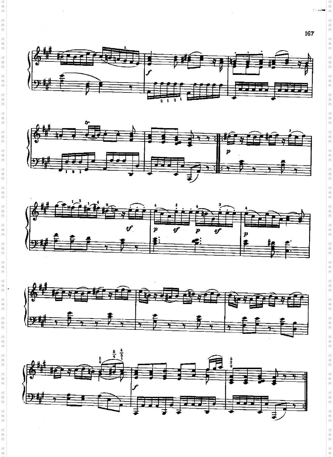 奏鸣曲Nr.331键盘类钢琴