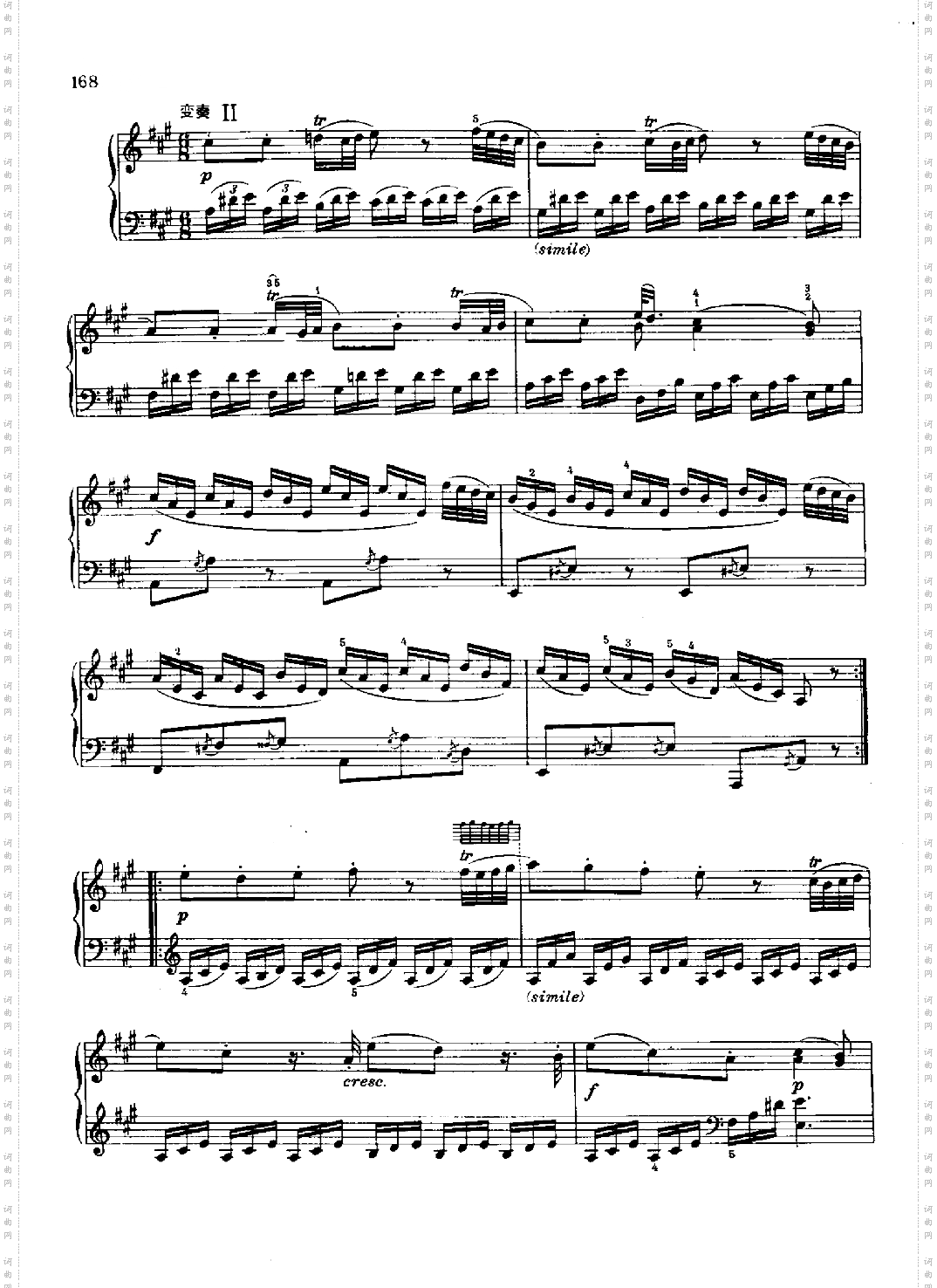 奏鸣曲Nr.331键盘类钢琴