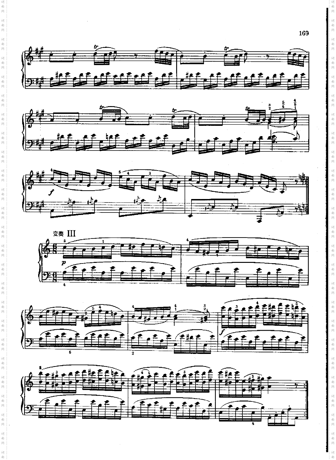 奏鸣曲Nr.331键盘类钢琴