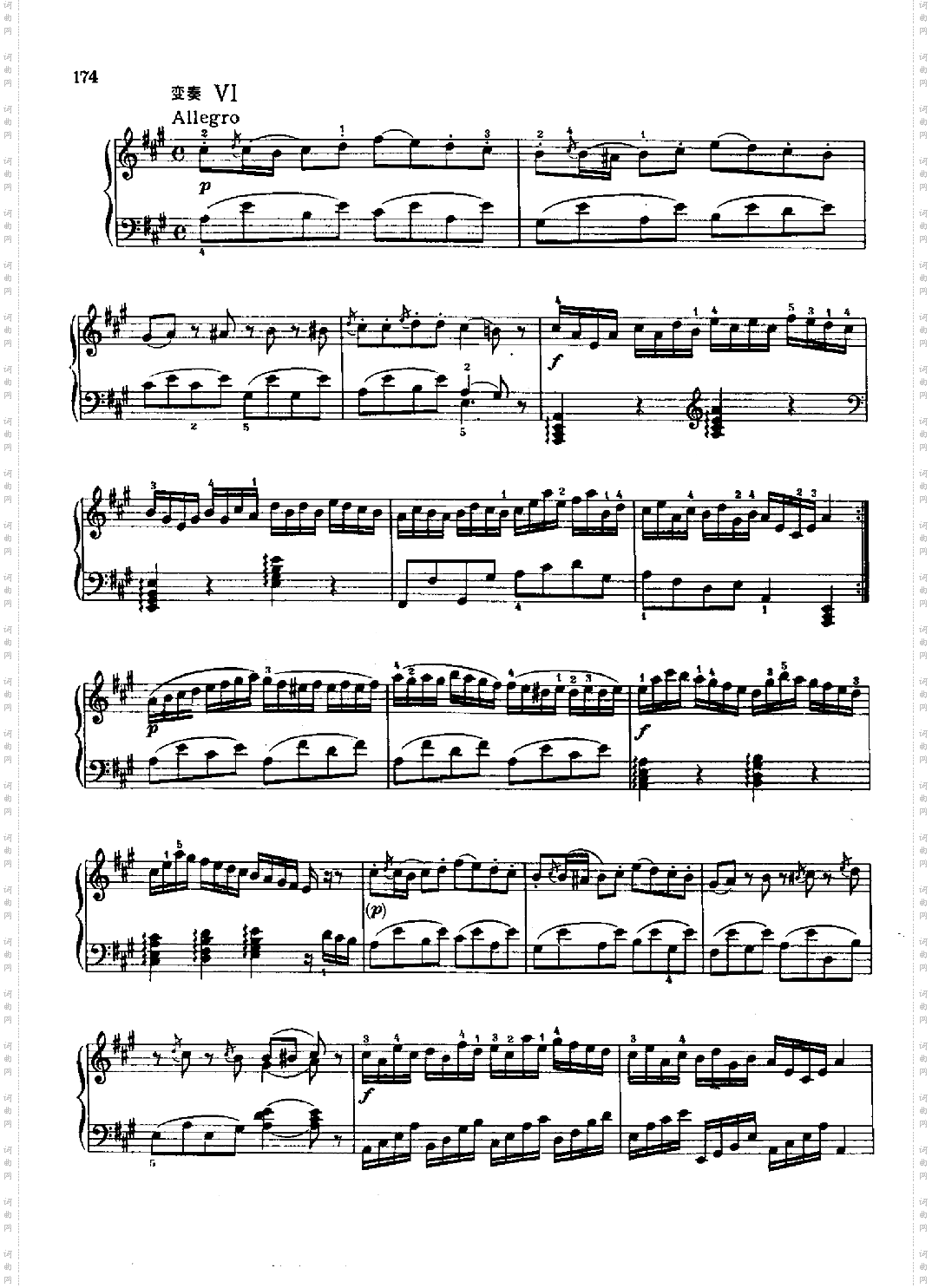 奏鸣曲Nr.331键盘类钢琴