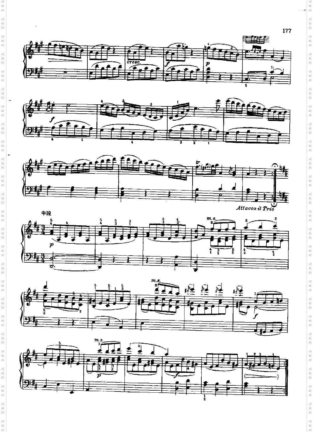 奏鸣曲Nr.331键盘类钢琴