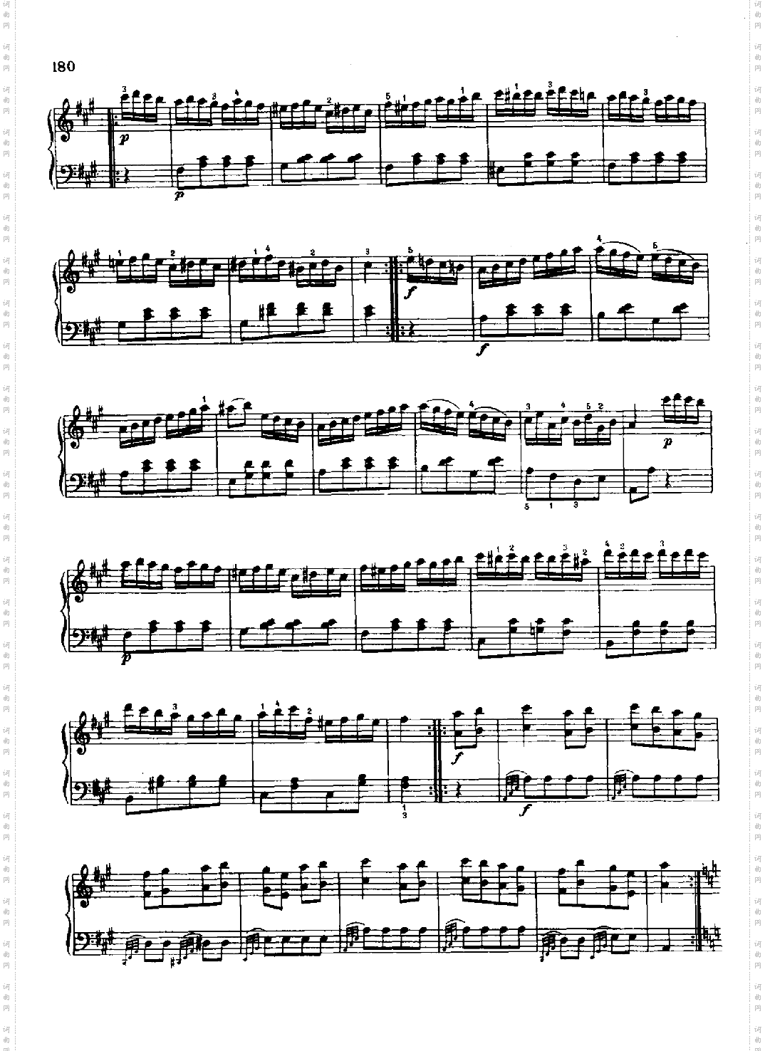 奏鸣曲Nr.331键盘类钢琴