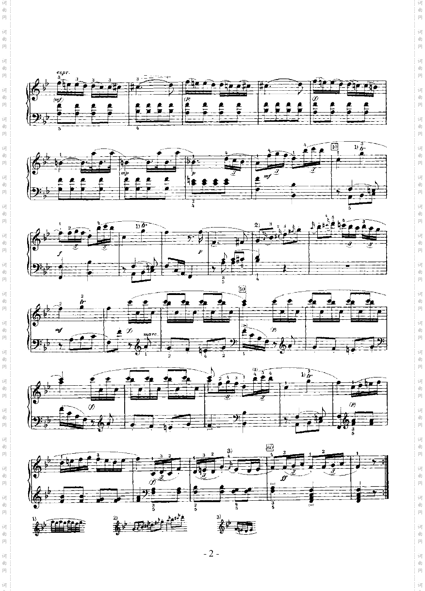 降B大调奏鸣曲帕蒂塔键盘类钢琴