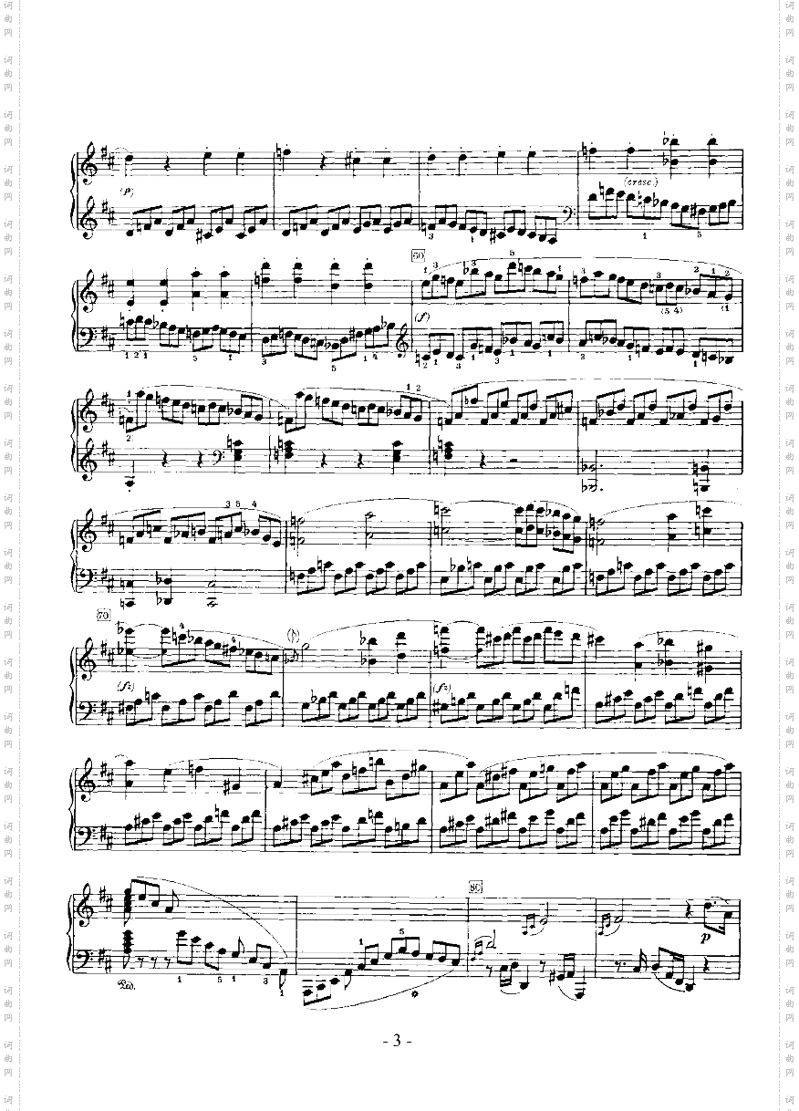 D大调奏鸣曲键盘类钢琴