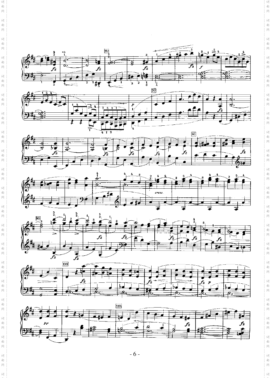 D大调奏鸣曲键盘类钢琴