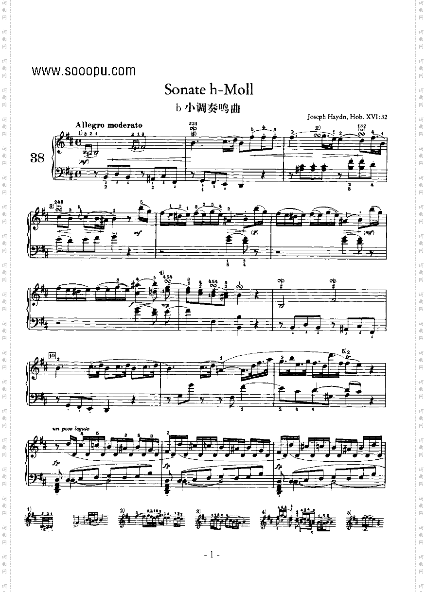 b小调奏鸣曲键盘类钢琴