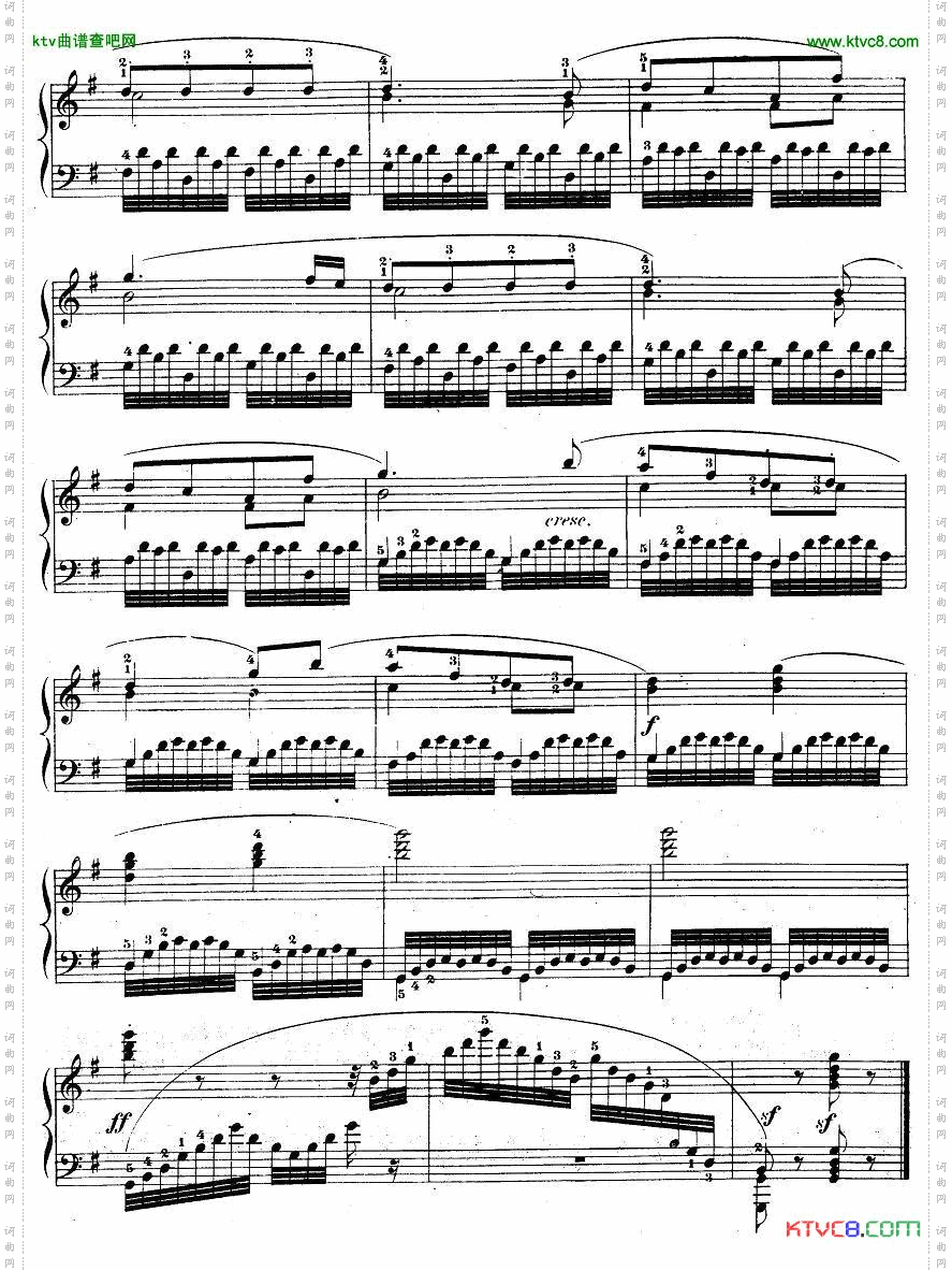 车尔尼《钢琴手指灵巧初步练习曲》之二