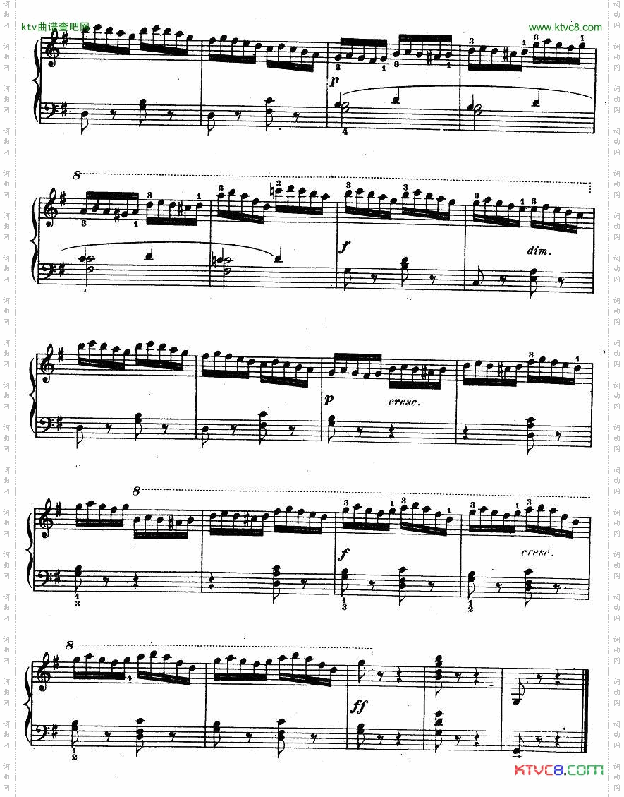 车尔尼《钢琴手指灵巧初步练习曲》之17