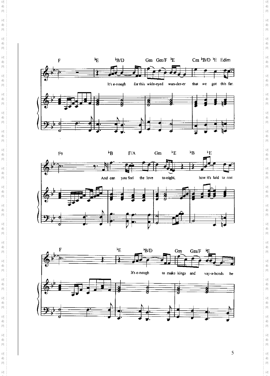 今夜你是否能感觉我的爱弹唱版键盘类钢琴