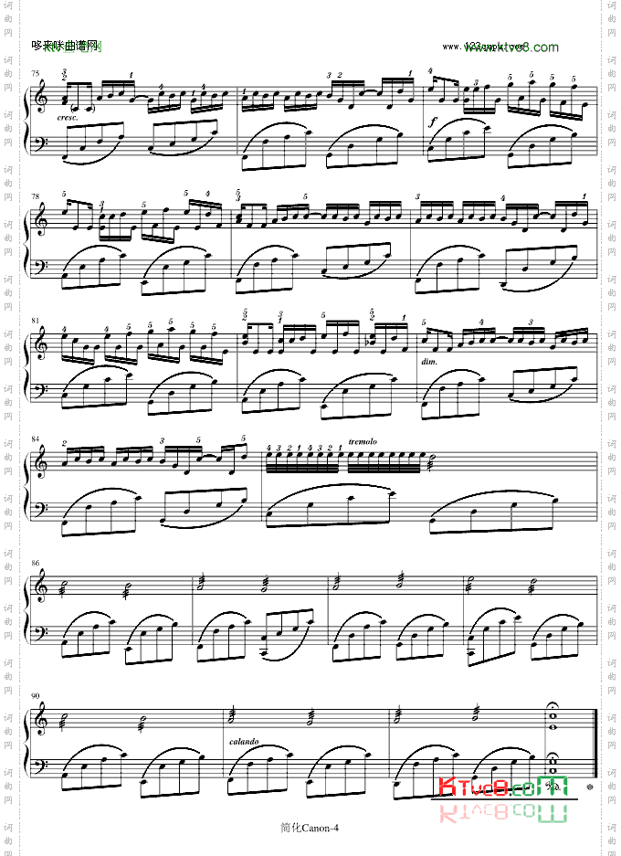 卡农-寒风简化版-帕赫贝尔-Pachelbel