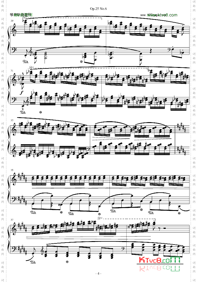 肖邦练习曲Op.25No.6-肖邦