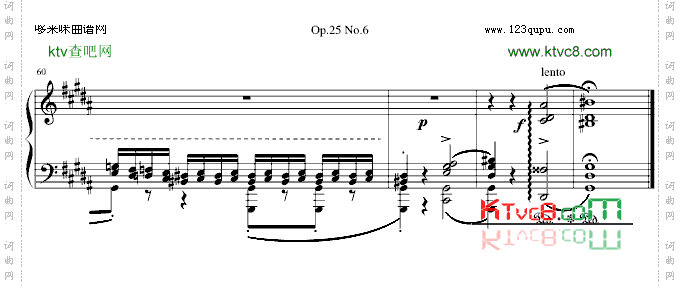 肖邦练习曲Op.25No.6-肖邦