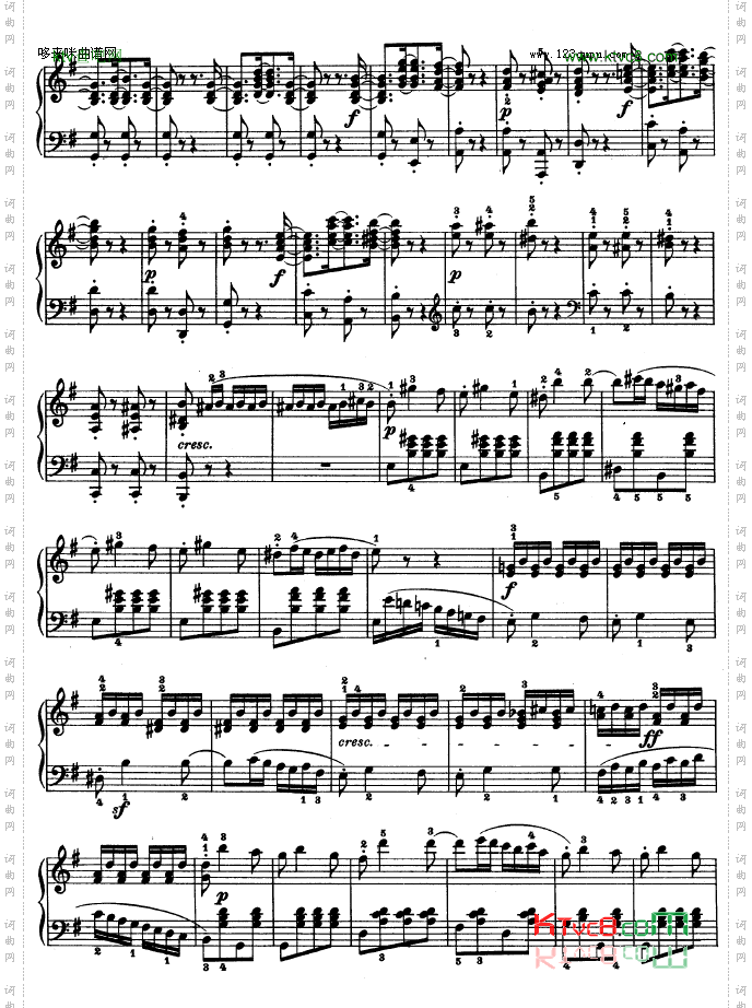 第十六钢琴奏鸣曲-Op.31No.1-贝多芬