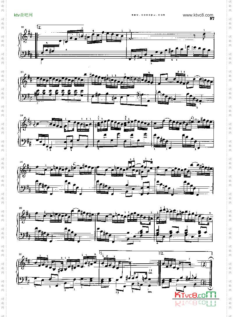 b小调奏鸣曲K197.L147键盘类钢琴