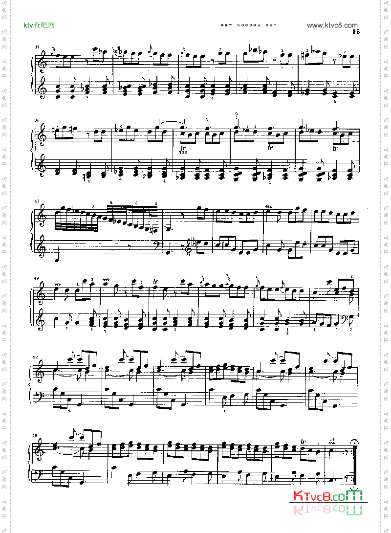 C大调奏鸣曲K159.L104键盘类钢琴
