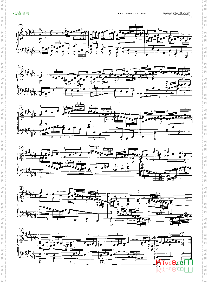 巴赫平均律曲集第二册第3首键盘类钢琴