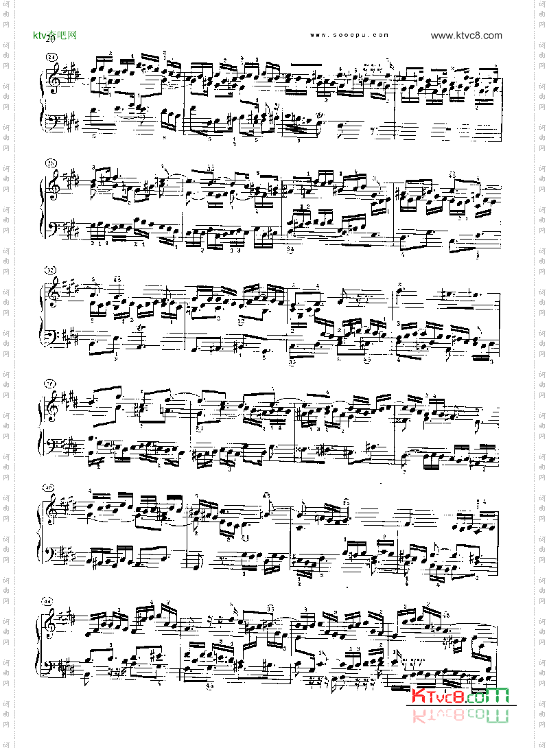 巴赫平均律曲集第二册第4首键盘类钢琴
