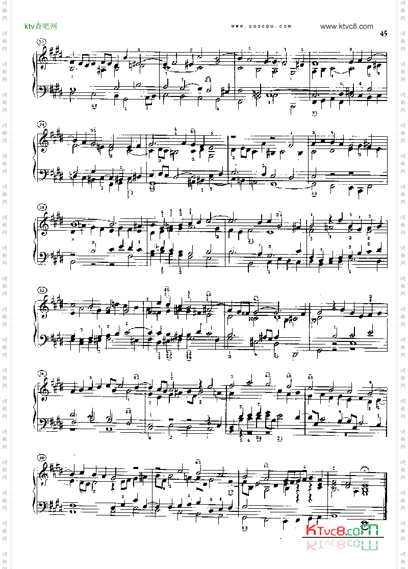 巴赫平均律曲集第二册第9首键盘类钢琴