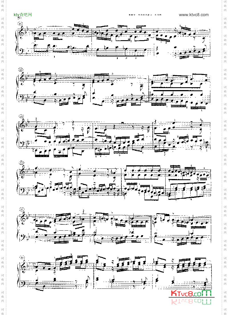 巴赫平均律曲集第二册第16首键盘类钢琴