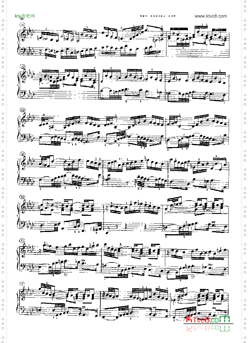 巴赫平均律曲集第二册第17首键盘类钢琴