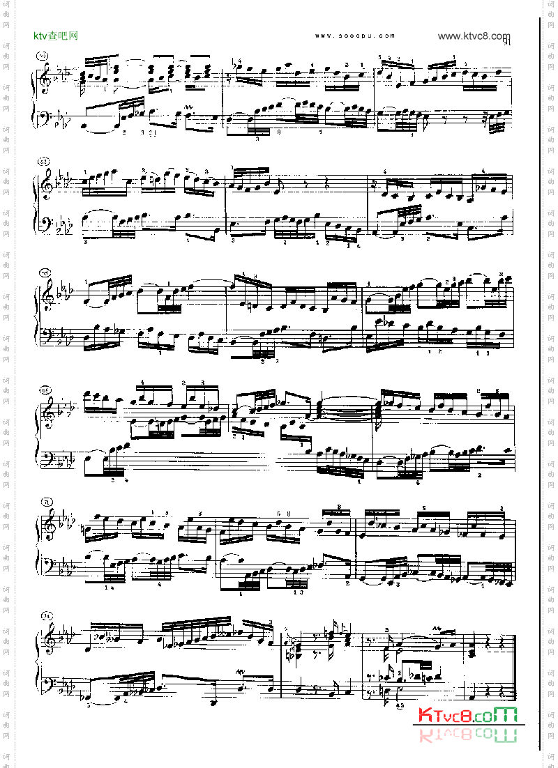 巴赫平均律曲集第二册第17首键盘类钢琴