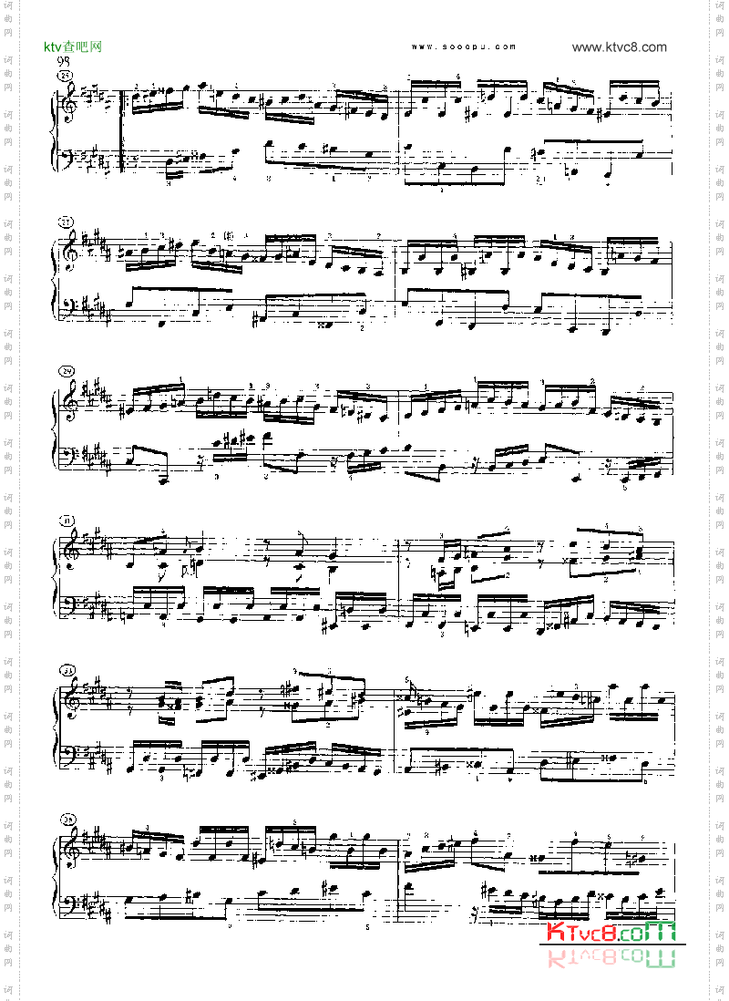 巴赫平均律曲集第二册第18首键盘类钢琴