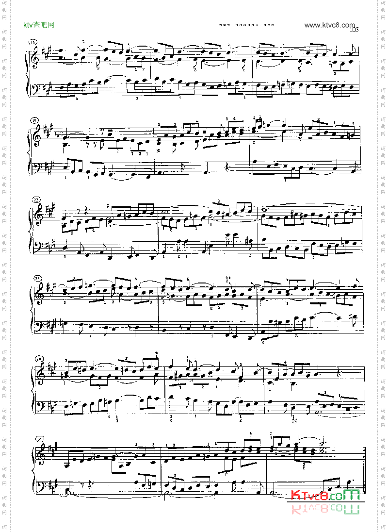 巴赫平均律曲集第二册第19首键盘类钢琴