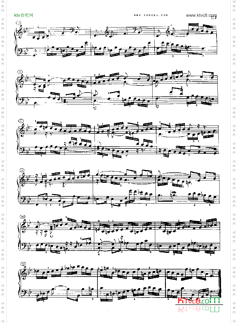巴赫平均律曲集第二册第21首键盘类钢琴