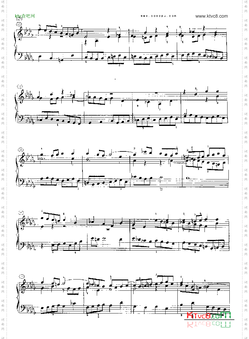 巴赫平均律曲集第二册第22首键盘类钢琴