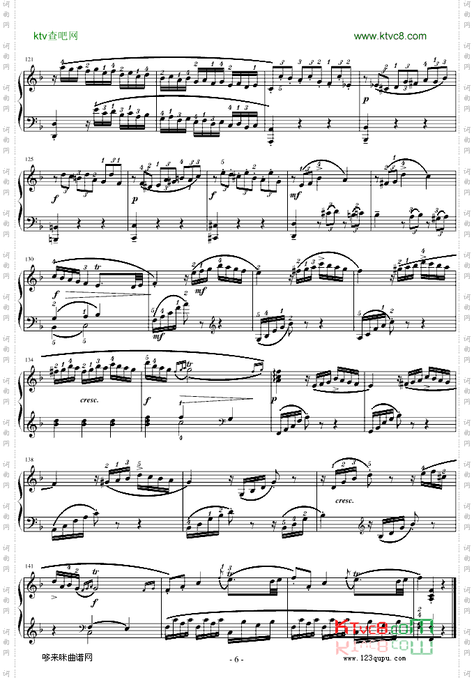 F大调钢琴奏鸣曲第一乐章-莫扎特