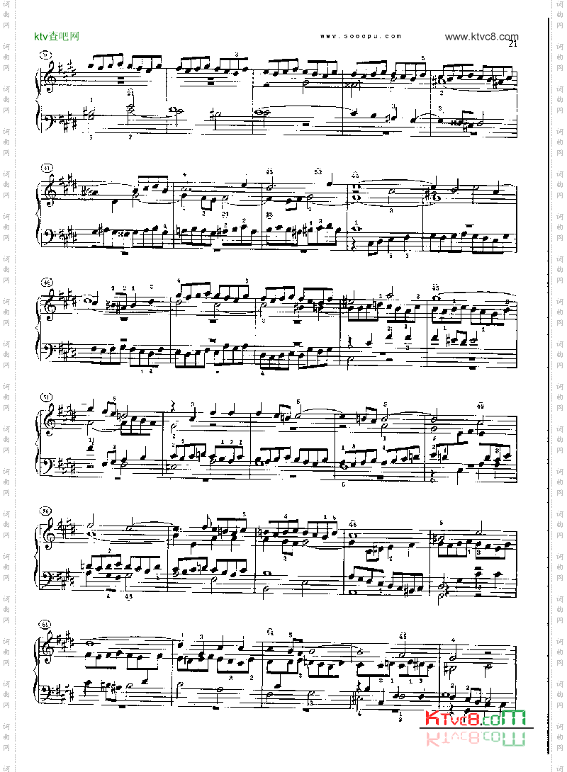 巴赫平均律曲集第一册第4首键盘类钢琴