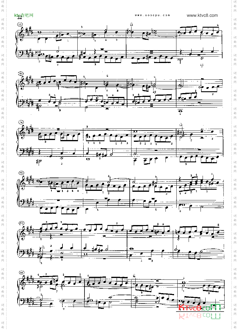 巴赫平均律曲集第一册第4首键盘类钢琴