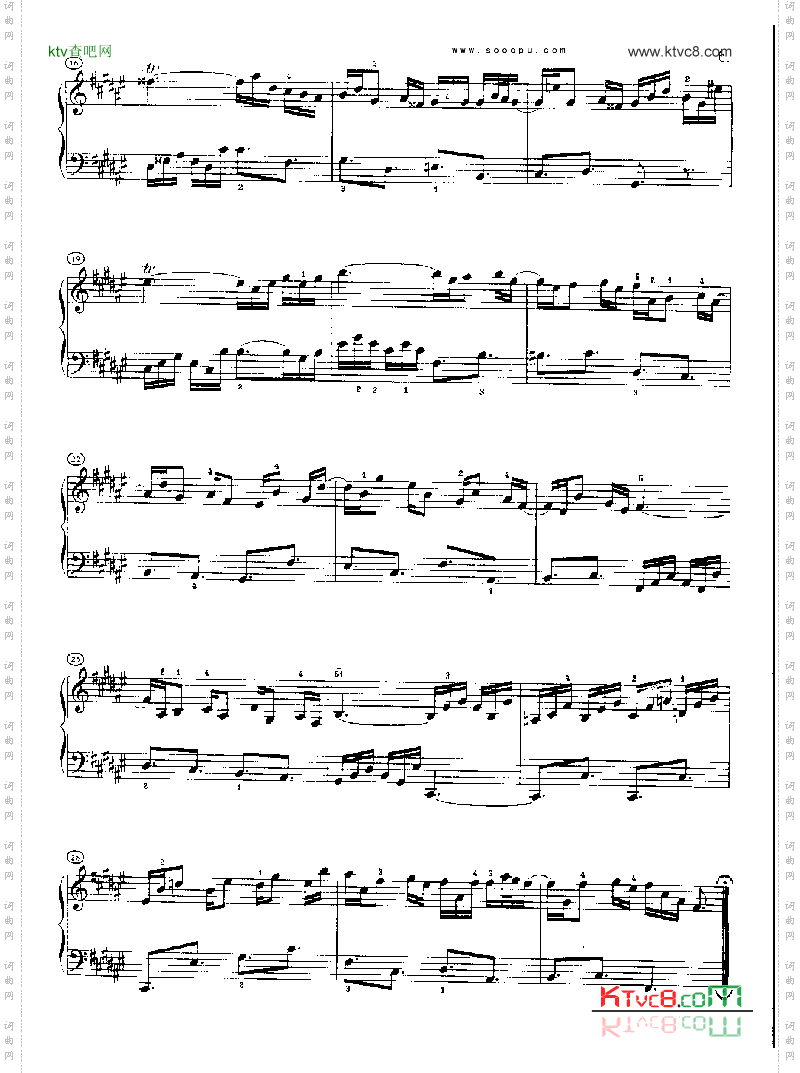 巴赫平均律曲集第一册第13首键盘类钢琴