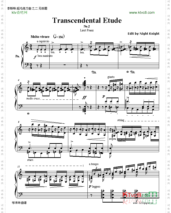 李斯特超凡练习曲第二首-李斯特