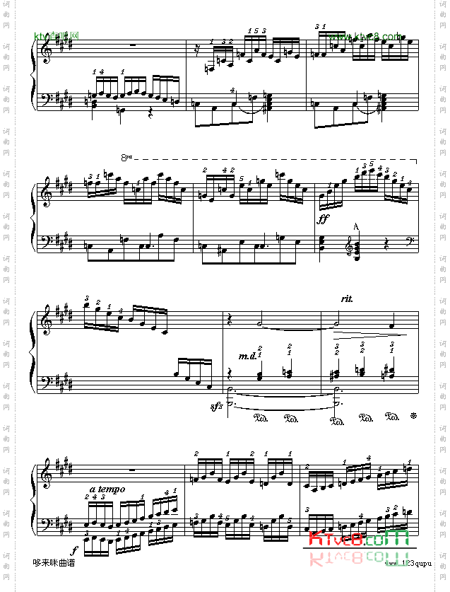 E大调练习曲-莫什科夫斯基